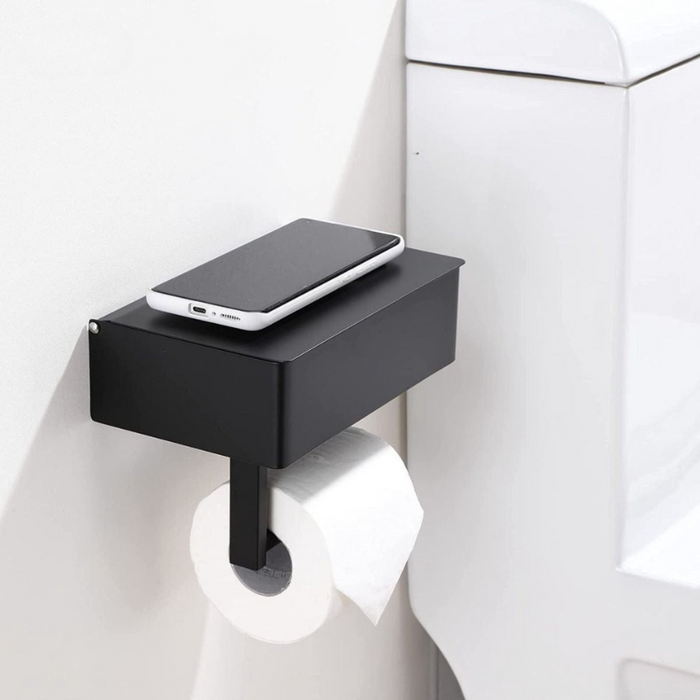 SteelSmart Toiletrolhouder – Luxe Design met Handig Opbergvak