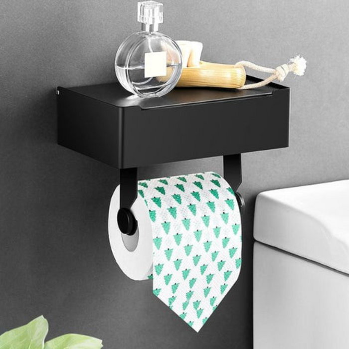 SteelSmart Toiletrolhouder – Luxe Design met Handig Opbergvak