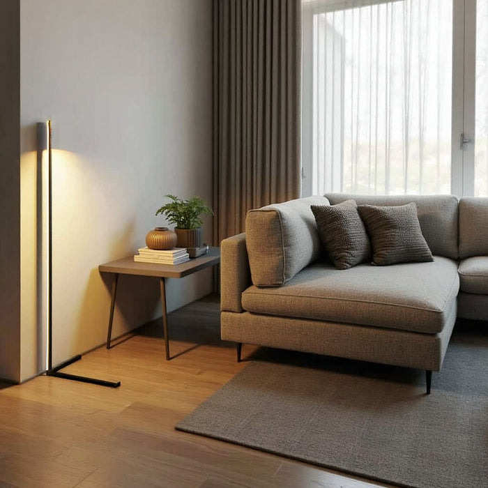 Minimalistinen LED-lattiavalaisin himmennettävillä valoasetuksilla ja modernilla lineaarisella muotoilulla