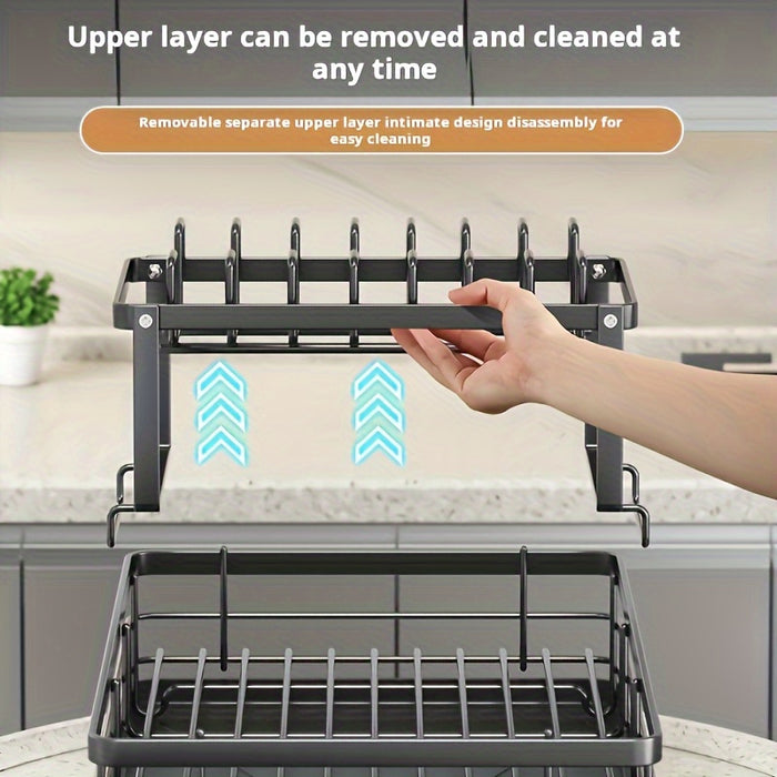 SteelFlow 2-lags opvaskestativ – Rummelig, praktisk og holdbar