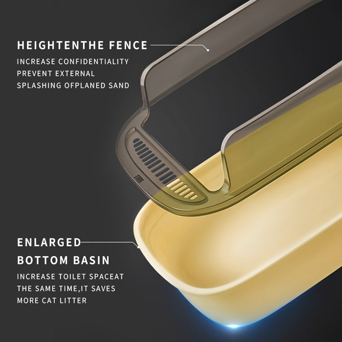 Kattenbak met Verhoogde Rand en Schep – Spatvrij en Praktisch Ontwerp