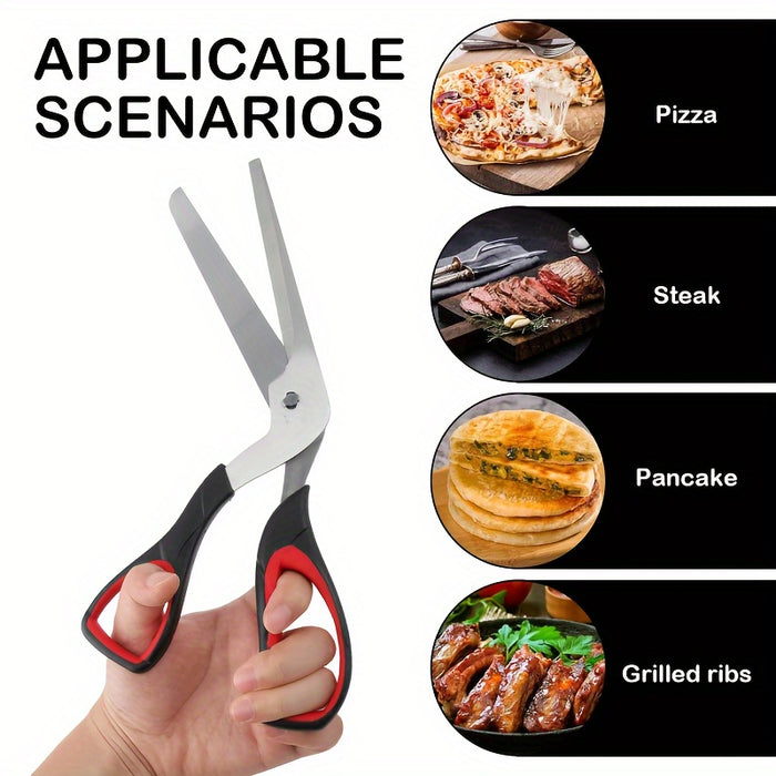 Multifunctionele RVS Pizza Schaar met Comfort Grip – Gemakkelijk Snijden van Pizza en Meer