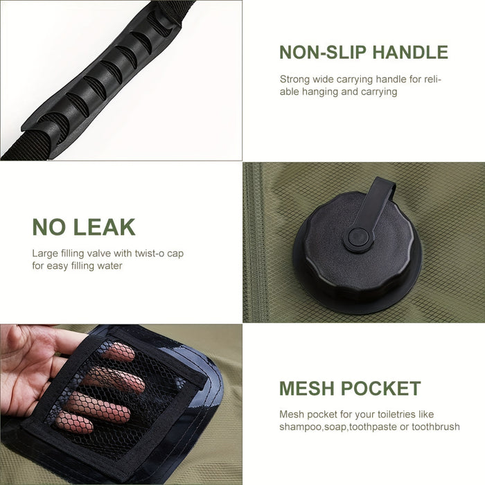 SunnyFlow Zonne-douchezak – Praktisch, Lekvrij en Met Temperatuurmeter