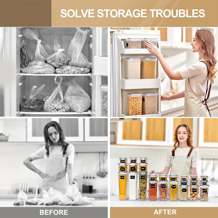 24-Delige Premium Keukenopbergset – Praktisch en Overzichtelijk