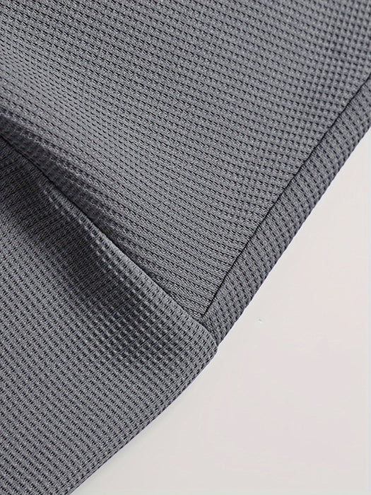 Casual Tweedelige Herenset van Wafelstof – Comfortabel en Ademend