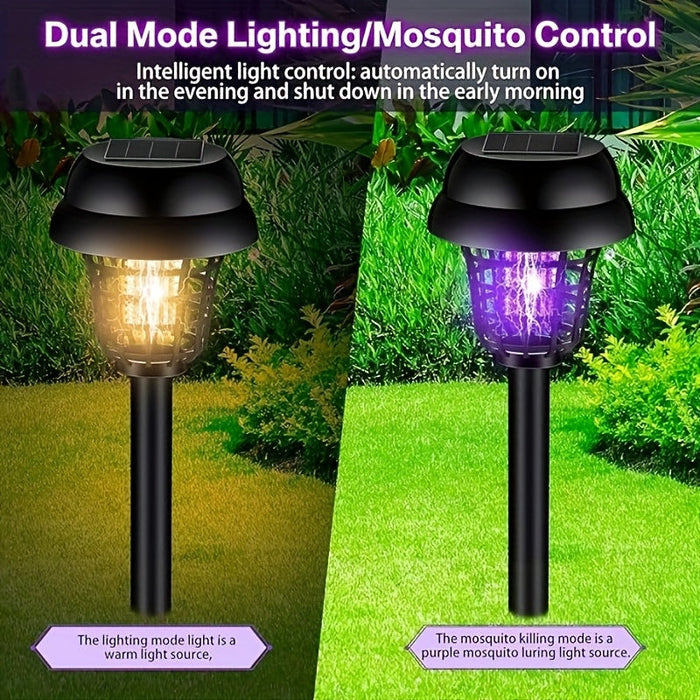 Zonne-energie Buiten Insecten Doder Lamp – Muggen & Vliegen Vang Duo