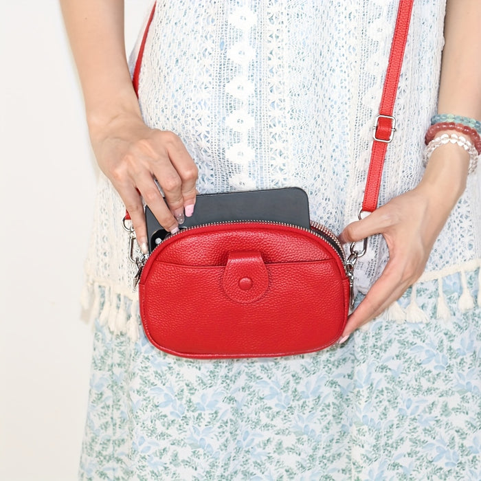 Grote Capaciteit Vintage Crossbody Tas – Echt Leer met Meerdere Compartimenten