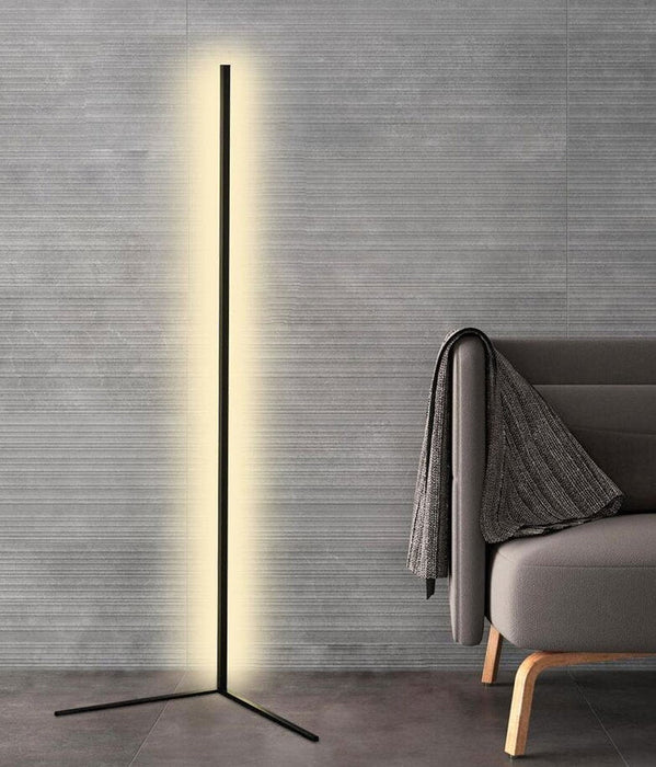 Minimalistinen LED-lattiavalaisin himmennettävillä valoasetuksilla ja modernilla lineaarisella muotoilulla