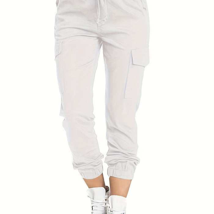 Pantalon cargo femme avec poches et coupe confortable, décontracté quotidien