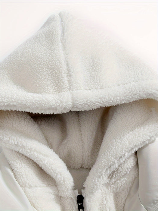 Giacca Invernale Imbottita con Fodera Teddy e Cappuccio – Modello Casual Unisex