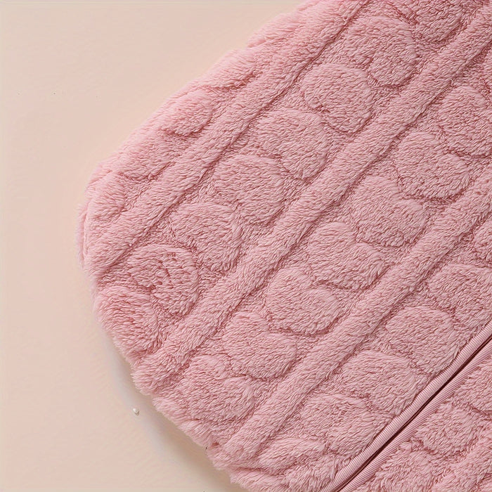 Pluche Babyslaapzak met Hartreliëf – Warm en comfortabel slapen