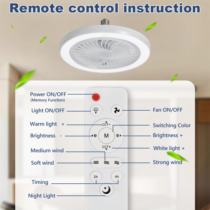 LED Slimme Ventilatorlamp – Dimbaar en Stil