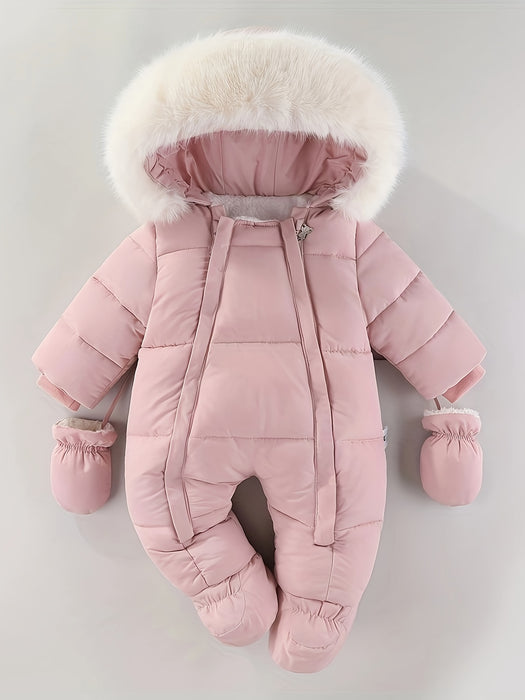Frosty Baby Romper – Luxe Winter Jumpsuit met Capuchon voor de Koudere Maanden