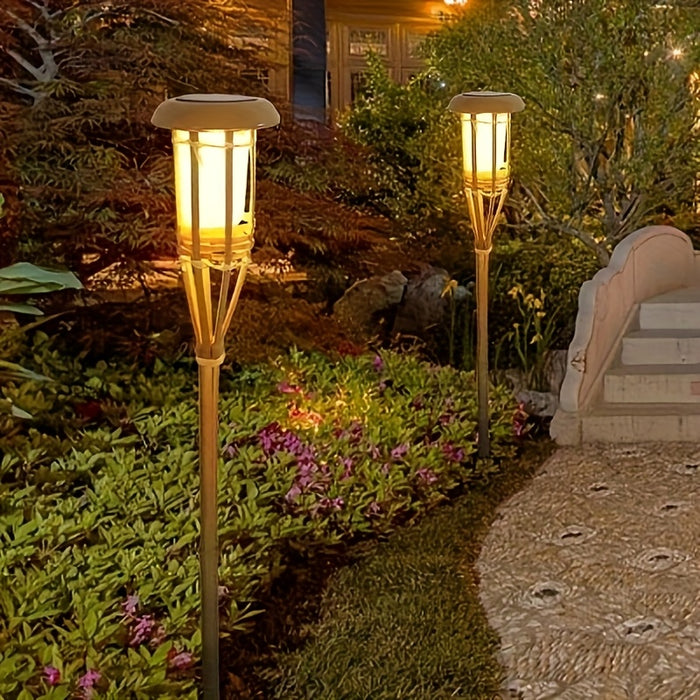 Solar Bamboo Flame Lantaarn – Sfeervol en Natuurlijk