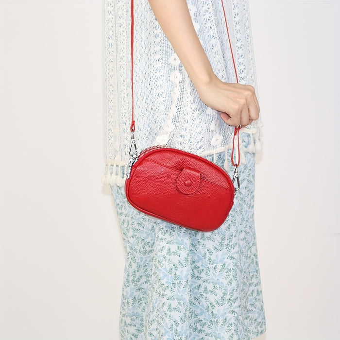 Grote Capaciteit Vintage Crossbody Tas – Echt Leer met Meerdere Compartimenten