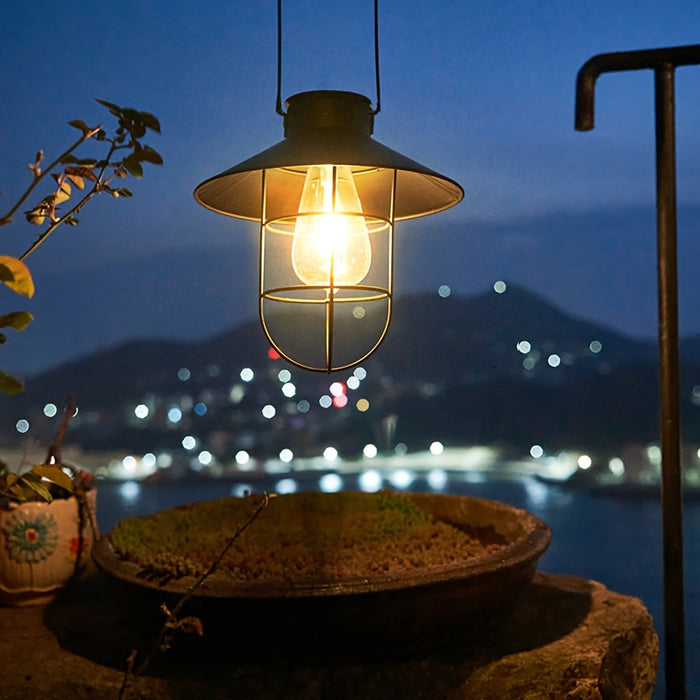 Set van 2 Solar Retro Lantaarns – Vintage Hanglampen voor Tuin en Balkon