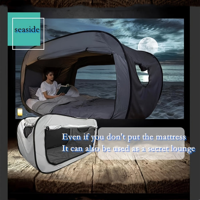 CozyNest Opvouwbaar Tentbed – Bescherming en Rust Binnen Handbereik