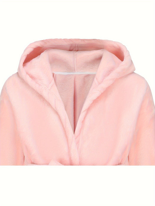 Børne badekåbe med hætte - Blød fleece badekåbe til piger med en behagelig pasform