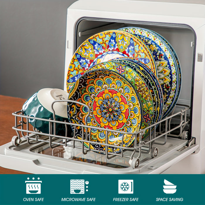 24-delige Diner Set – Steengoed in Bohemien Stijl