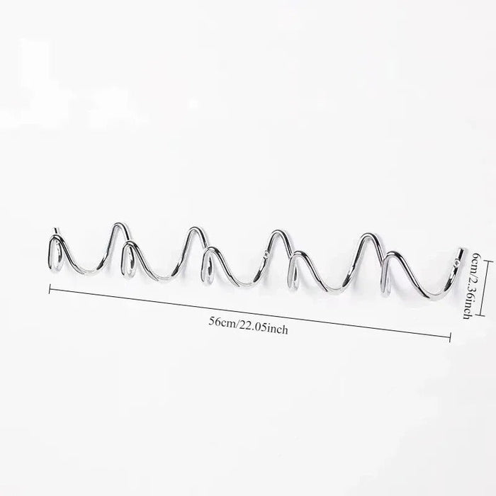 Moderne bølget vægknagerække – Stilfuld vægknagerække med flere kroge 