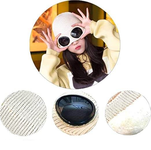 Gebreide Wintermuts met Brillenzen – Warme Unisex Beanie voor Koude en Winderige Dagen