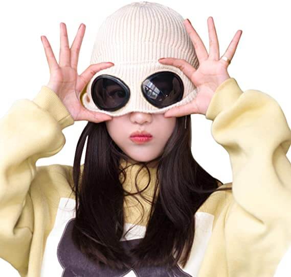 Gebreide Wintermuts met Brillenzen – Warme Unisex Beanie voor Koude en Winderige Dagen