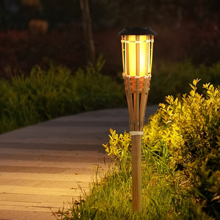 Solar Bamboo Flame Lantaarn – Sfeervol en Natuurlijk