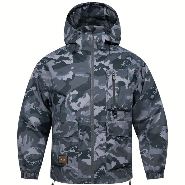 Heren jas met camouflagepatroon en capuchon – Casual en comfortabel