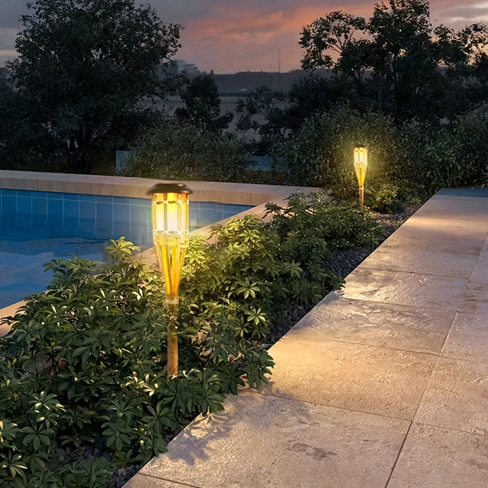 Solar Bamboo Flame Lantaarn – Sfeervol en Natuurlijk