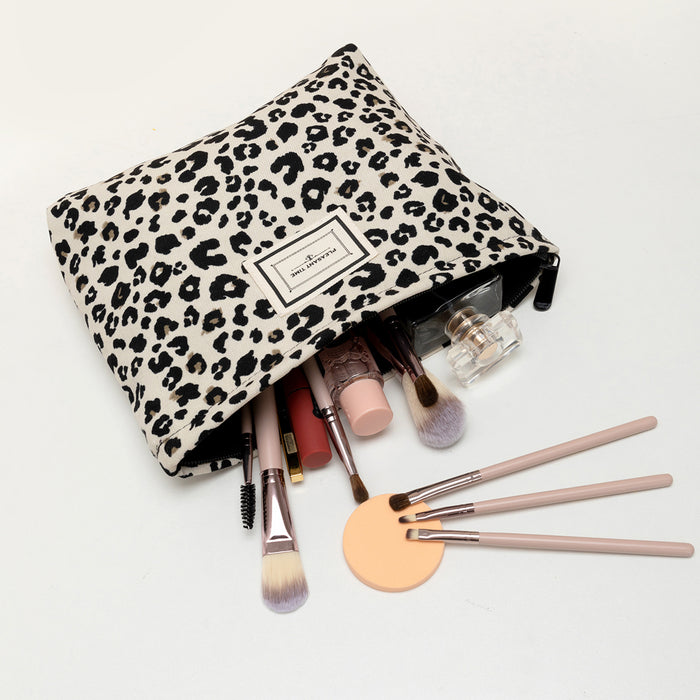 Chic Luipaard Make-up Tas – Compact en Functioneel