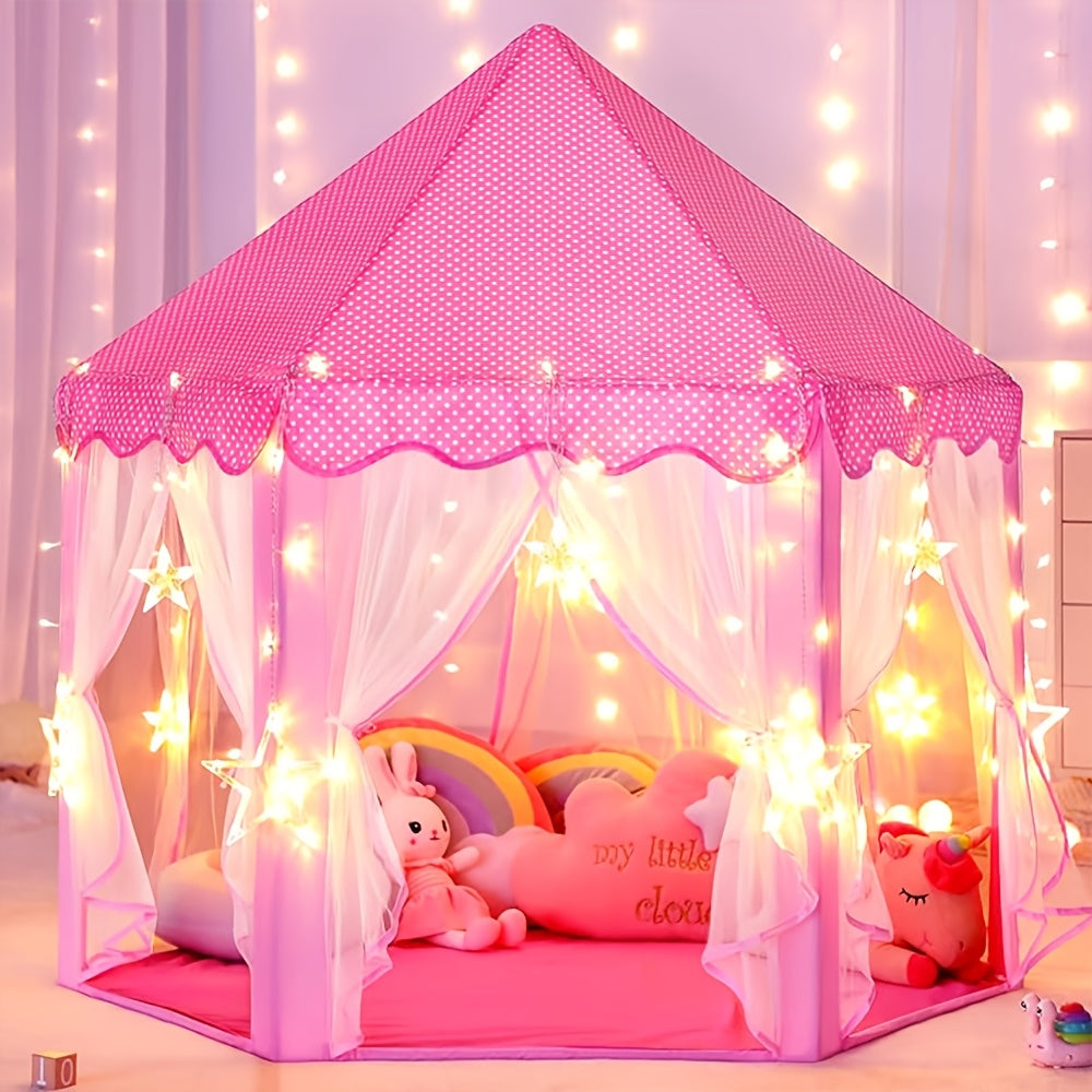 55'' X 53'' Prinsessentent Met Grote Sterlampen Meisjes Grote Speelhuisjes Spelen Kinderkasteel Voor Kinderen Indoor En Buitenspelen 55'' X 53'' Prinsessentent Met Grote Sterlampen Meisjes Grote Speelhuisjes Spelen Kinderkasteel Voor Kinderen Indoor En Buitenspelen