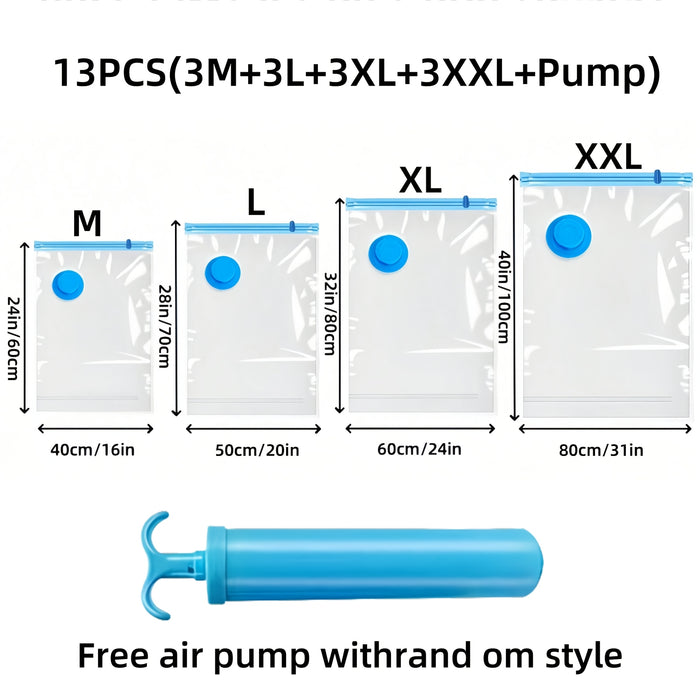 Set Extra Grote Vacuum Opbergsakken – Herbruikbaar, Waterdicht en Ruimtebesparend
