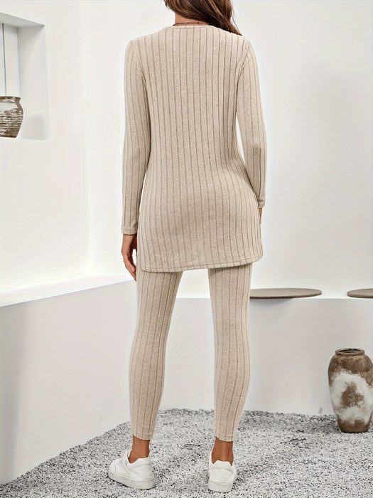 Mila Ribbed Huispak - Comfortabel en Stijlvol