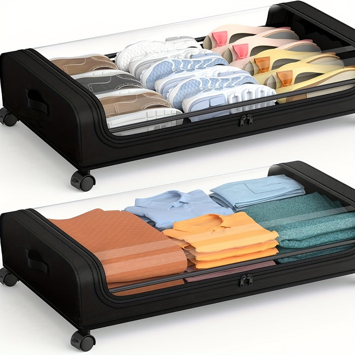 RollStore Scatole Portaoggetti Sottoletto – Spaziose, Su Ruote e Ordinate