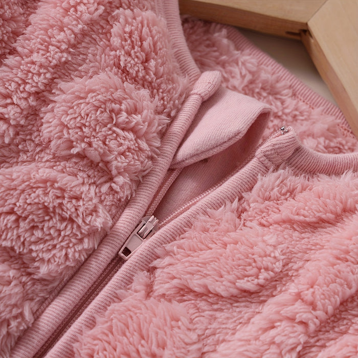 Pluche Babyslaapzak met Hartreliëf – Warm en comfortabel slapen