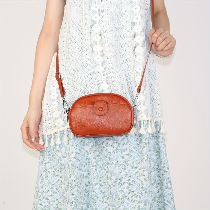 Grote Capaciteit Vintage Crossbody Tas – Echt Leer met Meerdere Compartimenten