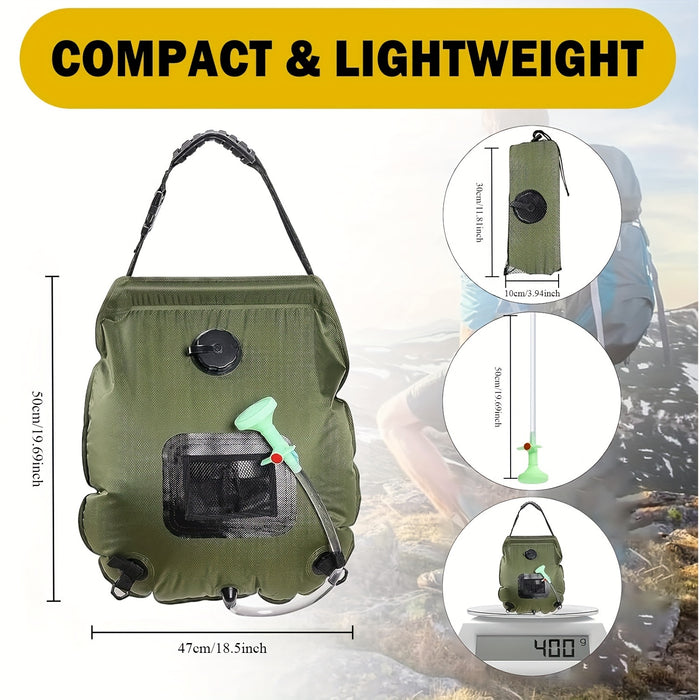 SunnyFlow Zonne-douchezak – Praktisch, Lekvrij en Met Temperatuurmeter