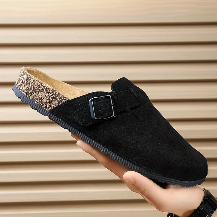 Unisex Slip-on Faux Suède Muiltjes – Lichtgewicht en Comfortabel met Kurken Zool