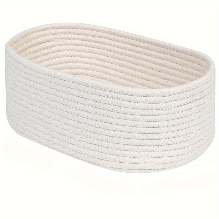 Cesto Portaoggetti Intrecciato Moderno per Armadio e Scrivania – Design Compatto e Elegante