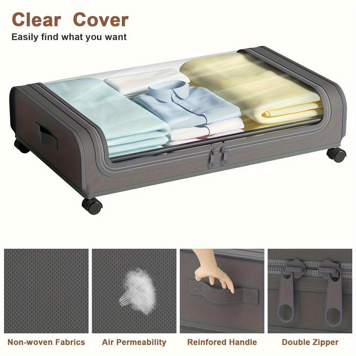 RollStore Scatole Portaoggetti Sottoletto – Spaziose, Su Ruote e Ordinate