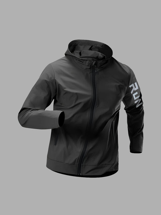 Sportieve Hooded Jacket voor Mannen – Ademend en Comfortabel voor Wandelen en Hardlopen
