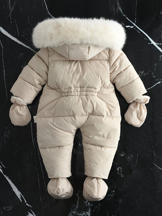 Frosty Baby Romper – Luxe Winter Jumpsuit met Capuchon voor de Koudere Maanden