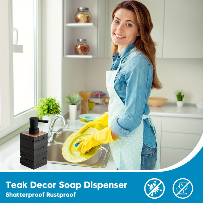 Distributeur de savon carré moderne en plastique – Minimaliste et pratique