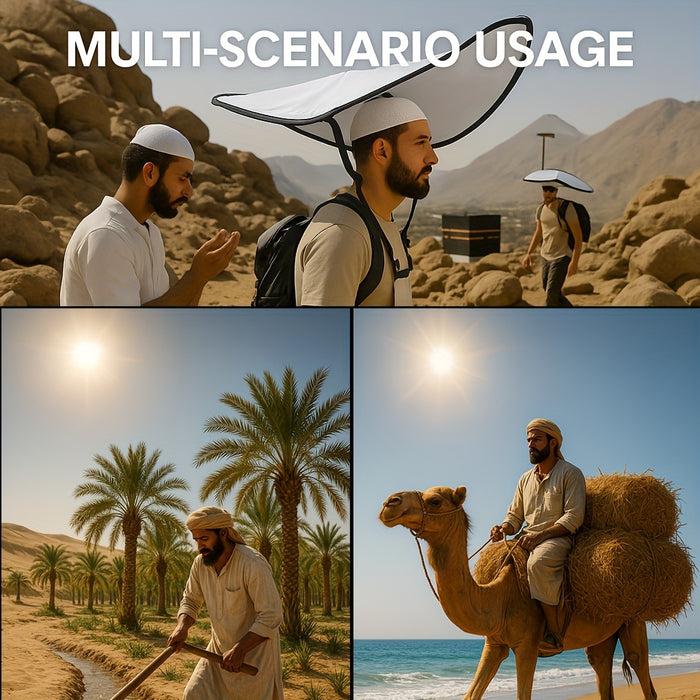 Ergonomische Draagbare Gebedshoed – UV Bescherming met Verstelbare Bandjes