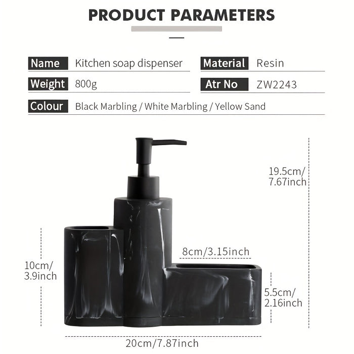 Kökstvålsdispenser med borste och svamphållare – Lyxigt och praktiskt