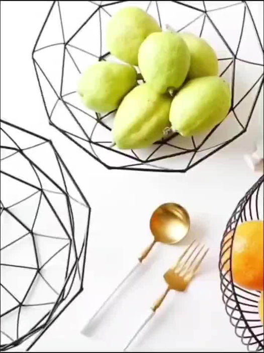 Ronde Metalen Fruitschaal voor Tafel en Keuken – Minimalistisch en Decoratief Ontwerp