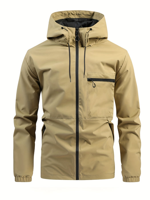 Heren Outdoor Jas voor Lente en Herfst – Winddichte Hooded Jas voor Buitenactiviteiten