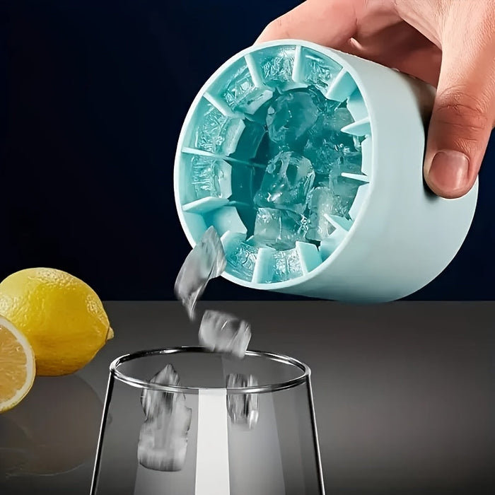 Silikone cylindrisk isform med aftagelig isbak til kolde drikkevarer