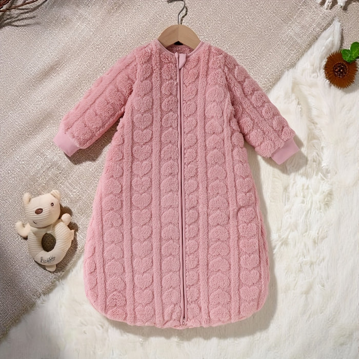 Sacco Nanna per Bambini in Pile con Rilievo a Cuore – Caldo e Confortevole