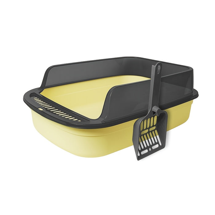 Kattenbak met Verhoogde Rand en Schep – Spatvrij en Praktisch Ontwerp